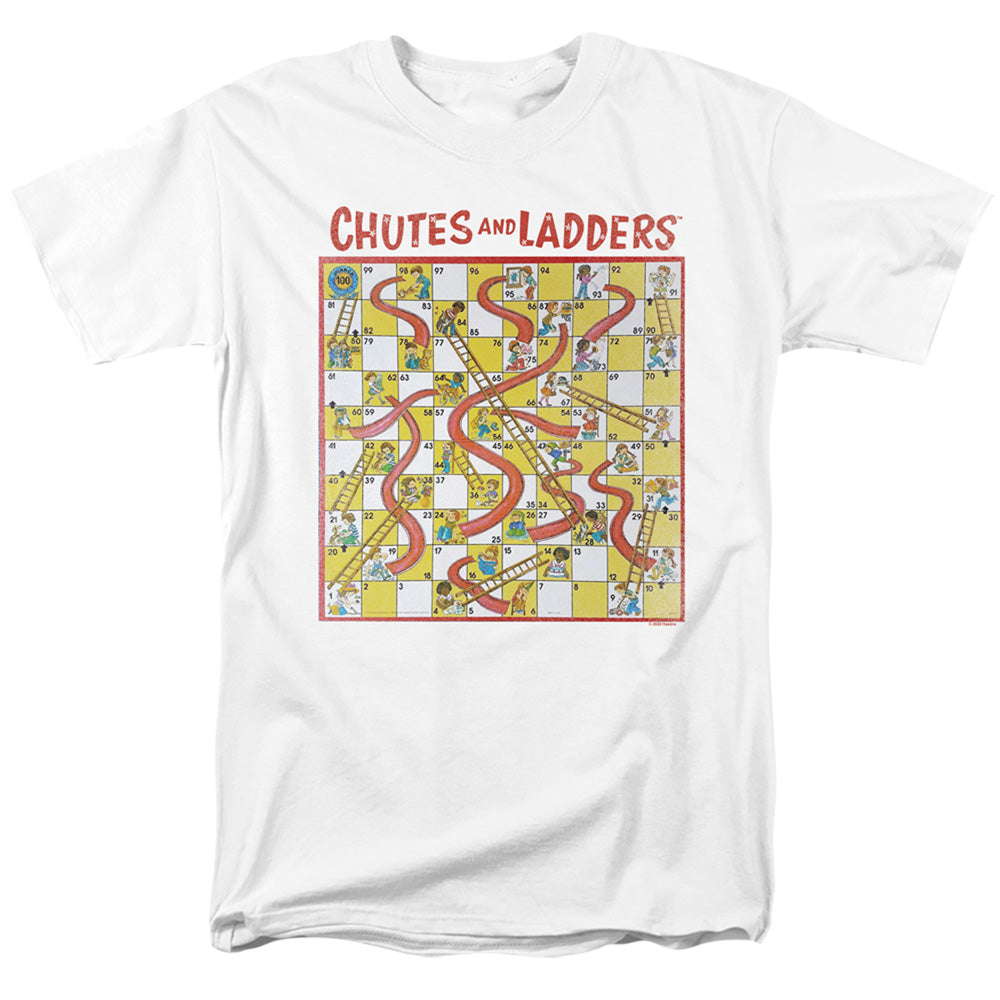 Chutes And Ladders 79 Game Board Mens T Shirt White Officially Licensed