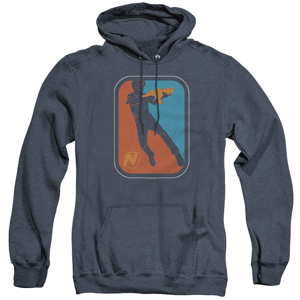 Nerf Nerf Pro Mens Heather Hoodie Navy Officially Licensed