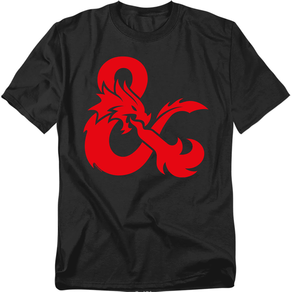 Dungeons And Dragons Ampersand Logo Mens T Shirt Black Officially Licensed