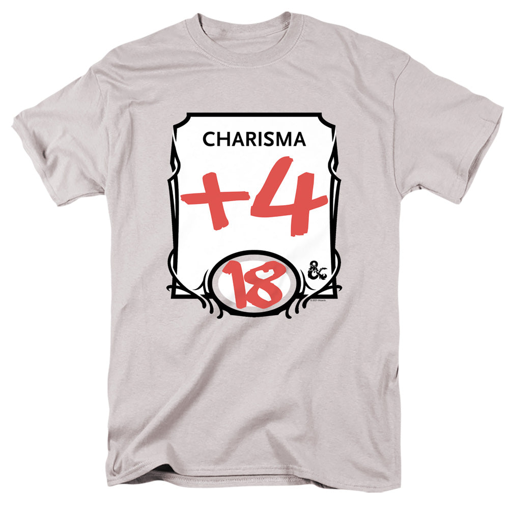 Dungeons And Dragons Charisma Mens T Shirt Silver Officially Licensed