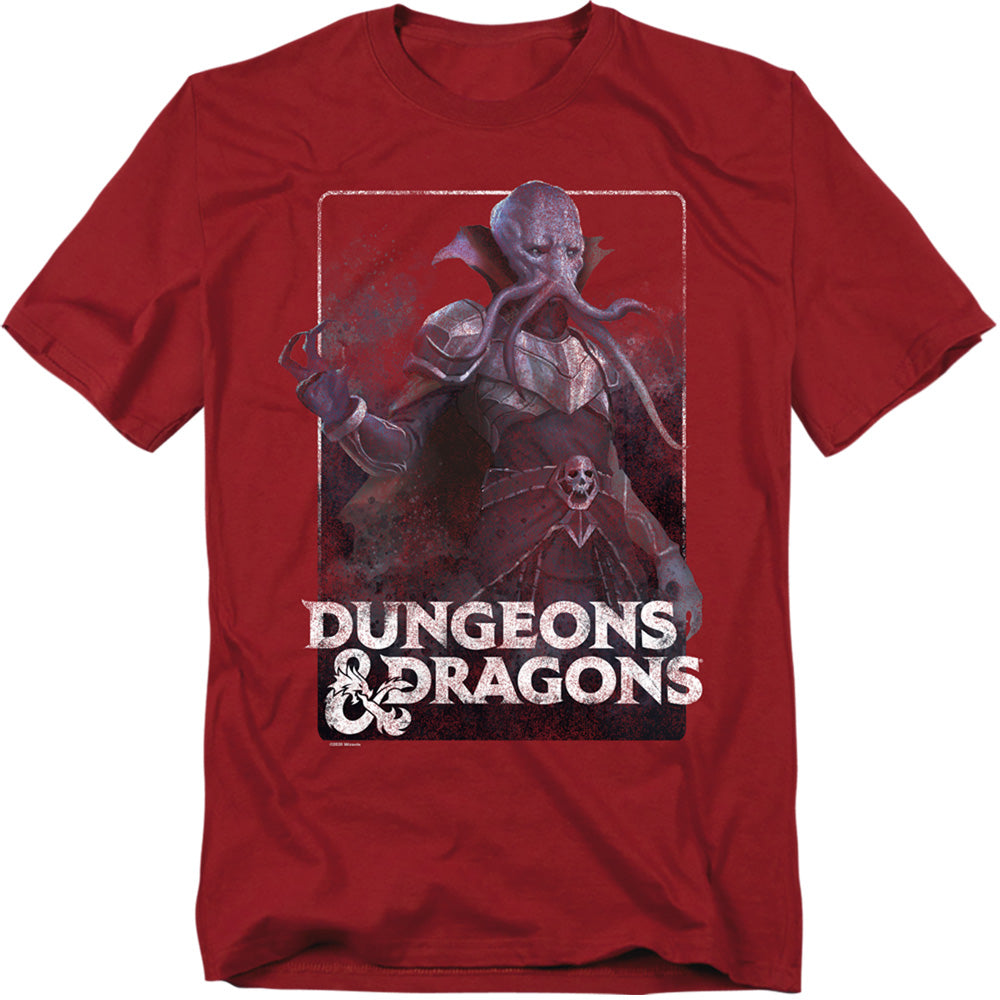 Dungeons And Dragons Master Mindflayer Mens T Shirt Cardinal Officially Licensed