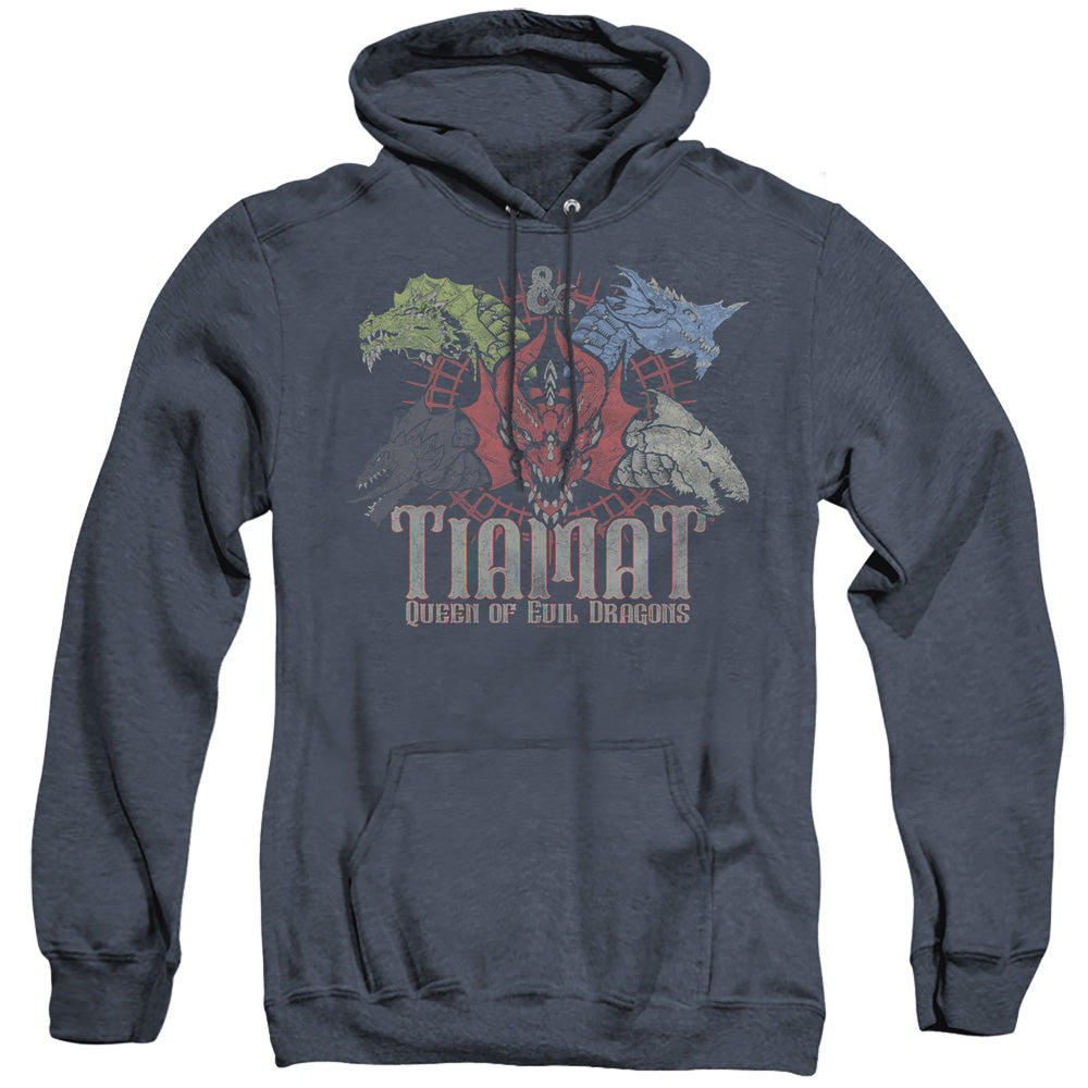 Dungeons And Dragons Tiamat Queen Of Evil Heather Mens Hoodie Navy Officially Licensed