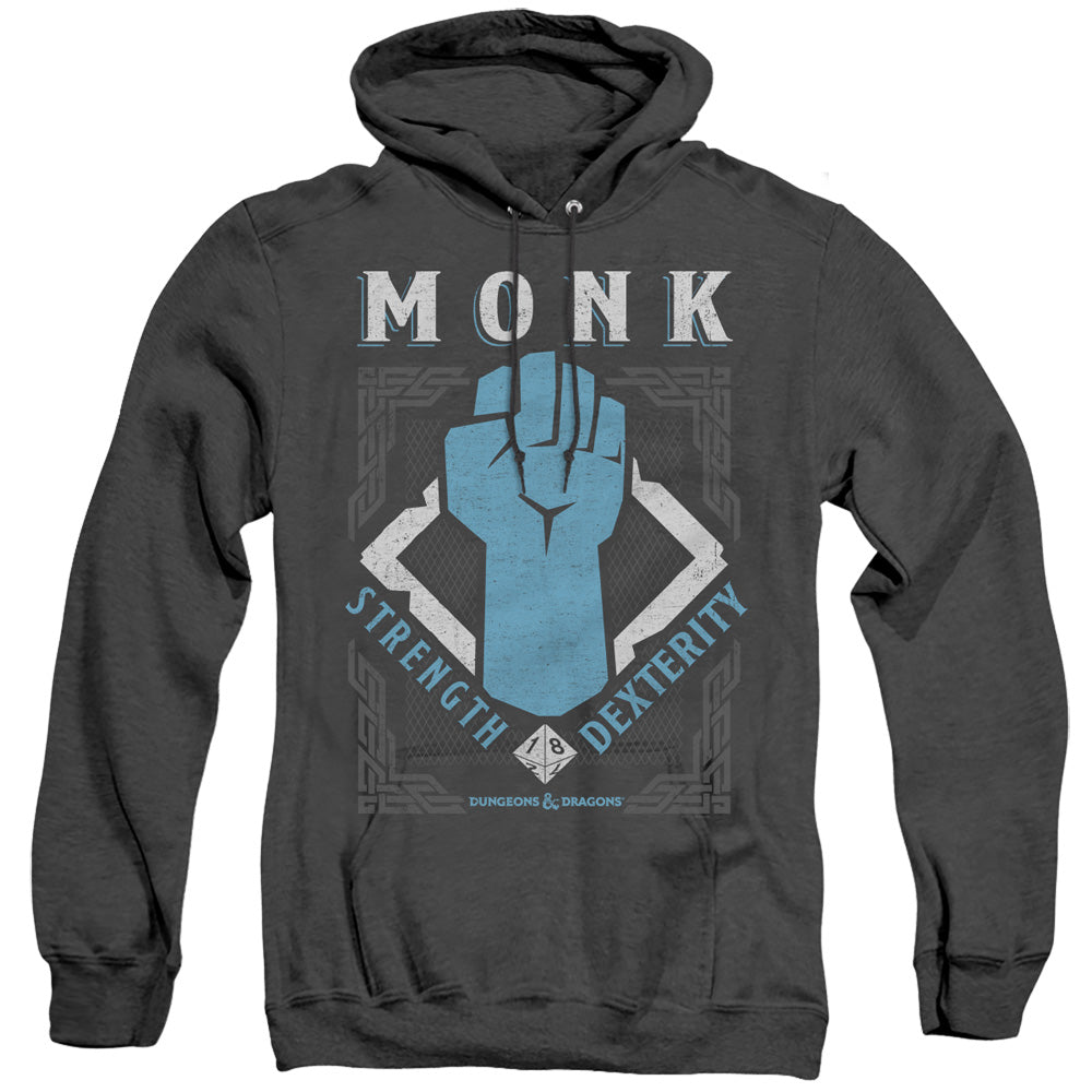 Dungeons And Dragons Monk Heather Mens Hoodie Black Officially Licensed
