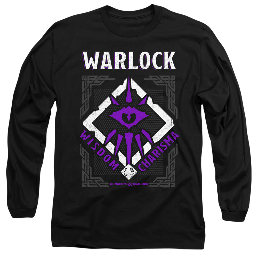 Dungeons And Dragons Warlock Mens Long Sleeve Shirt Black Officially Licensed