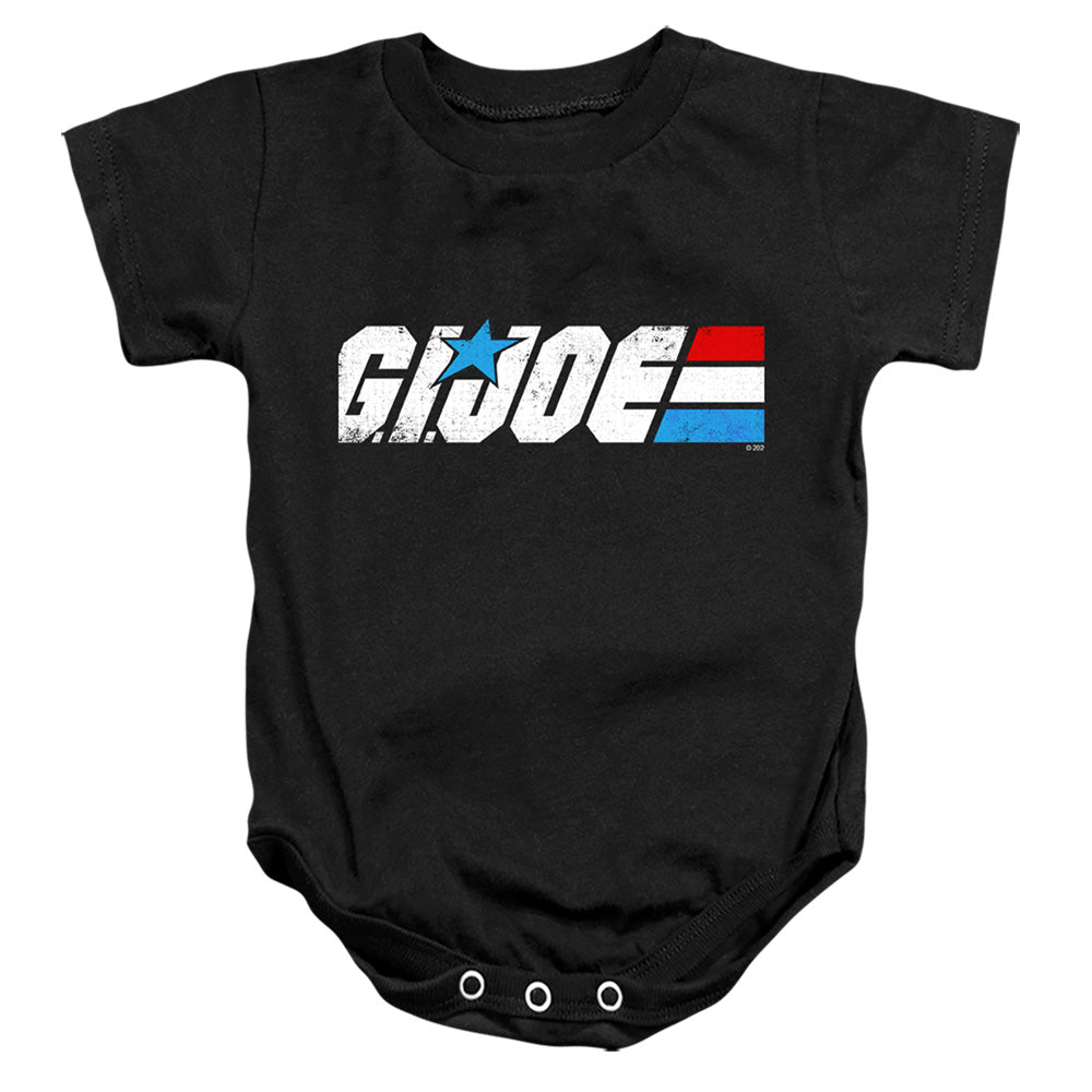 G.I. Joe Distressed Logo Infant Baby Snapsuit Black Officially Licensed