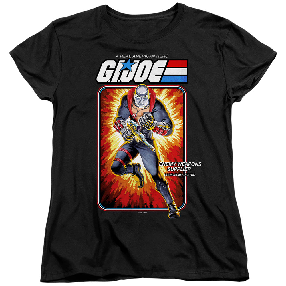 G.I. Joe Destro Card Womens T Shirt Black Officially Licensed