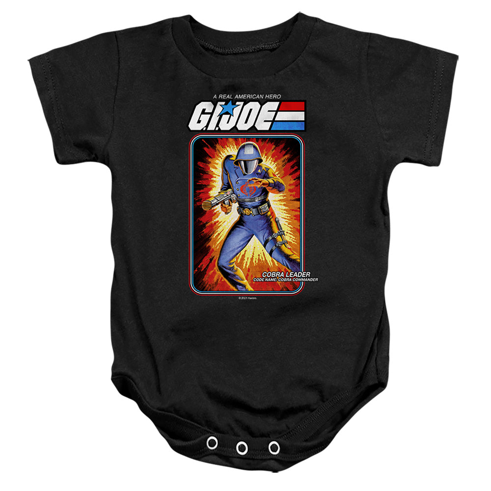 G.I. Joe Cobra Commander Card Infant Baby Snapsuit Black Officially Licensed