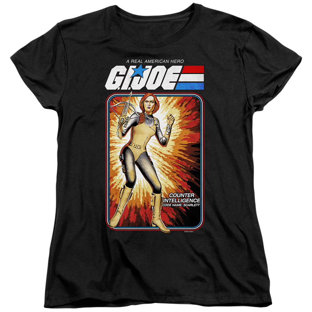 G.I. Joe Scarlett Card Womens T Shirt Black Officially Licensed