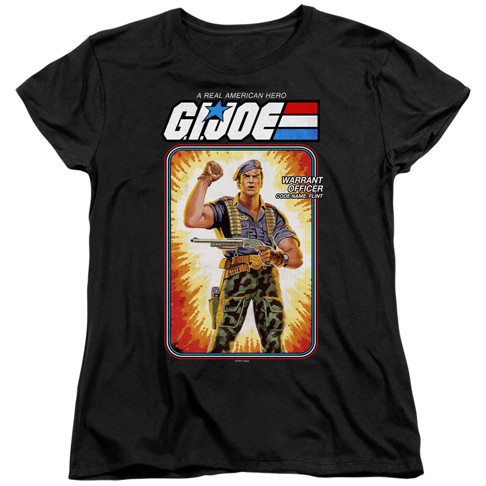 G.I. Joe Flint Card Womens T Shirt Black Officially Licensed