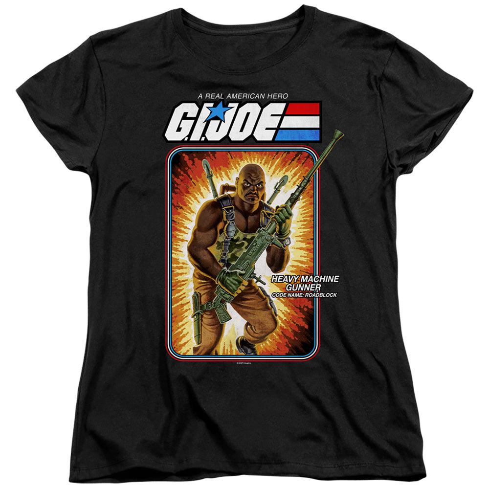 G.I. Joe Roadblock Card Womens T Shirt Black Officially Licensed