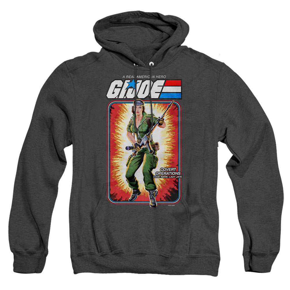 G.I. Joe Lady Jaye Card Heather Mens Hoodie Black Officially Licensed
