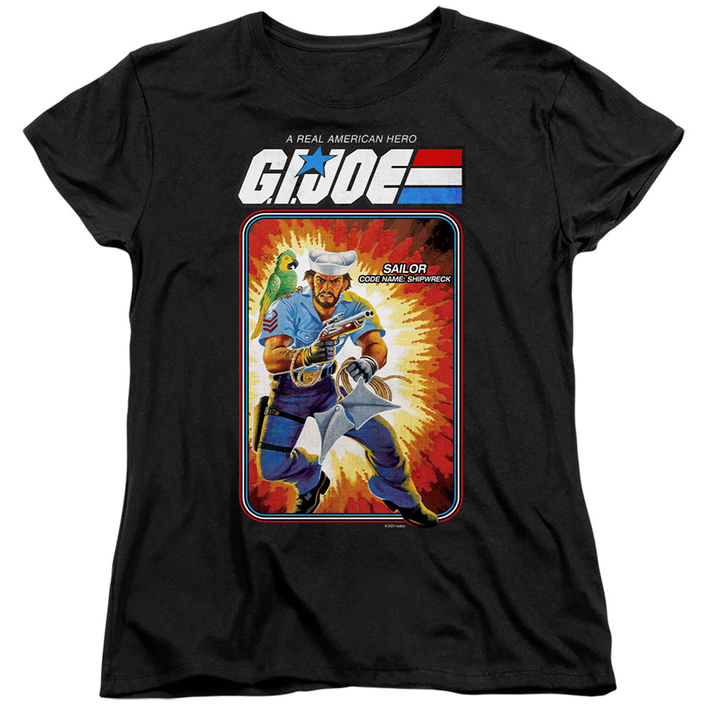 G.I. Joe Shipwreck Card Womens T Shirt Black Officially Licensed