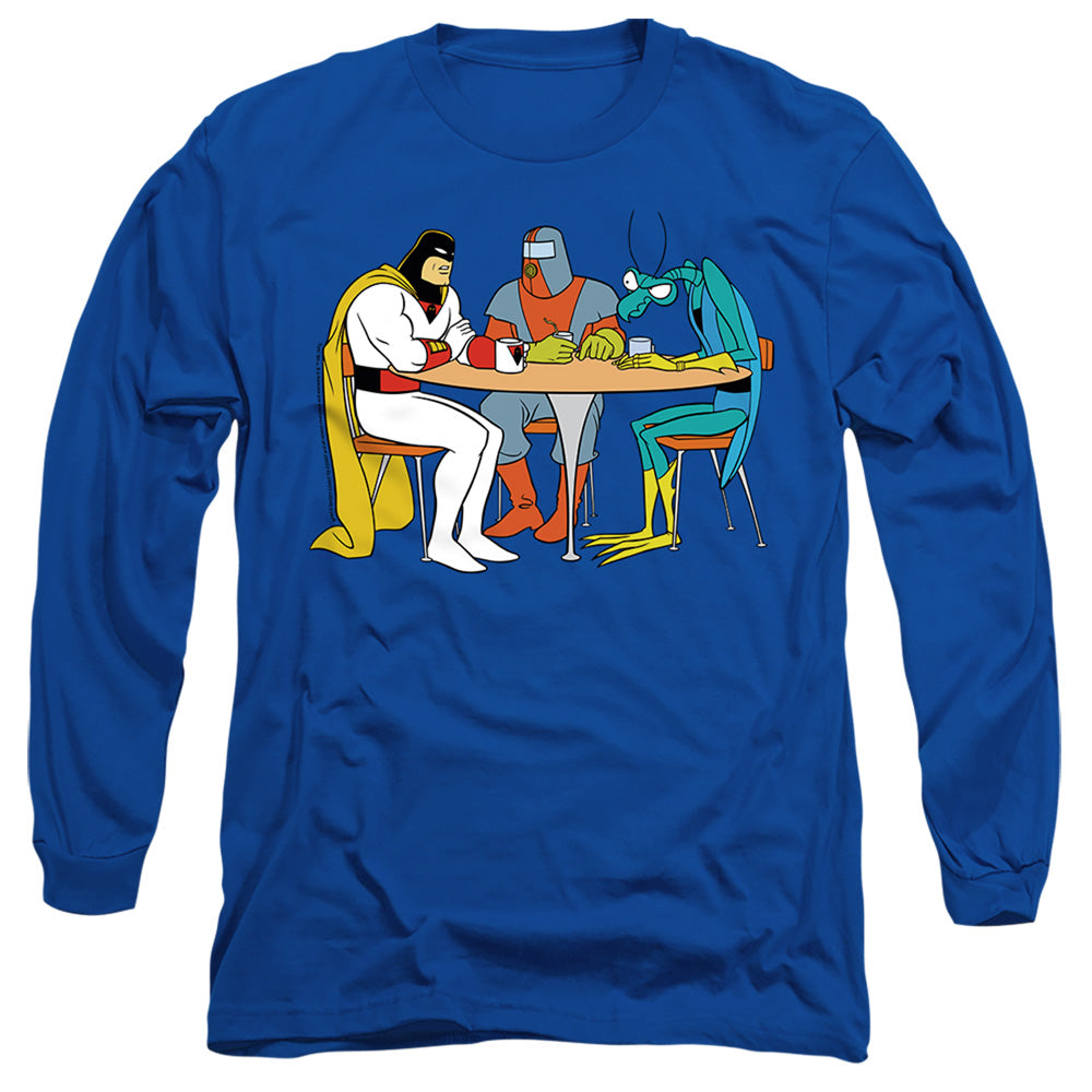 Rick And Morty Space Ghost Coast To Coast Brak & Zorak Mens Long Sleeve Shirt Royal Officially Licensed