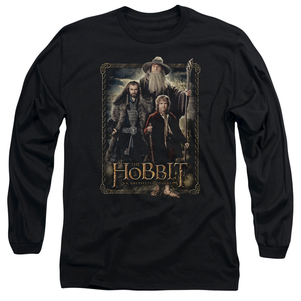 The Hobbit The Three Mens Long Sleeve Shirt Black Officially Licensed