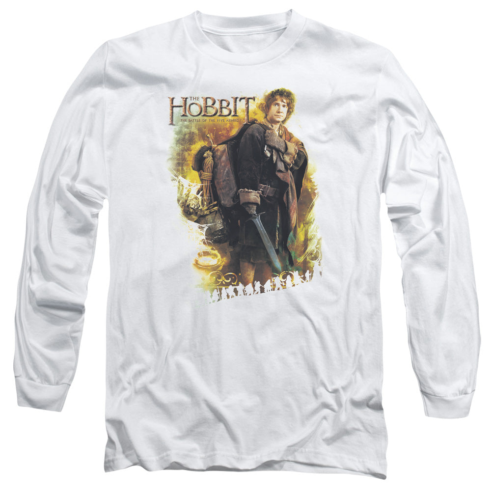 Hobbit Bilbo Mens Long Sleeve Shirt White Officially Licensed