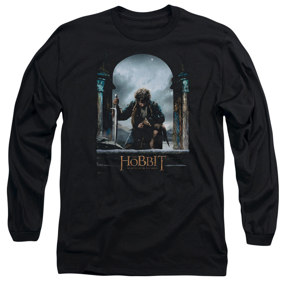Hobbit Bilbo Poster Mens Long Sleeve Shirt Black Officially Licensed