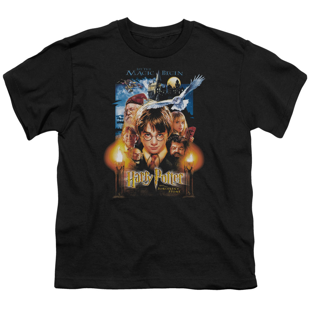Harry Potter Movie Poster Kids Youth T Shirt Black Officially Licensed