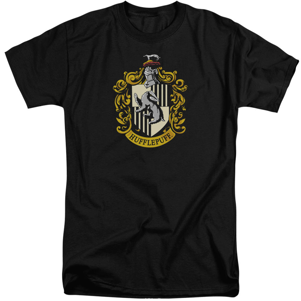 Harry Potter Hufflepuff Crest Mens Tall T Shirt Black Officially Licensed