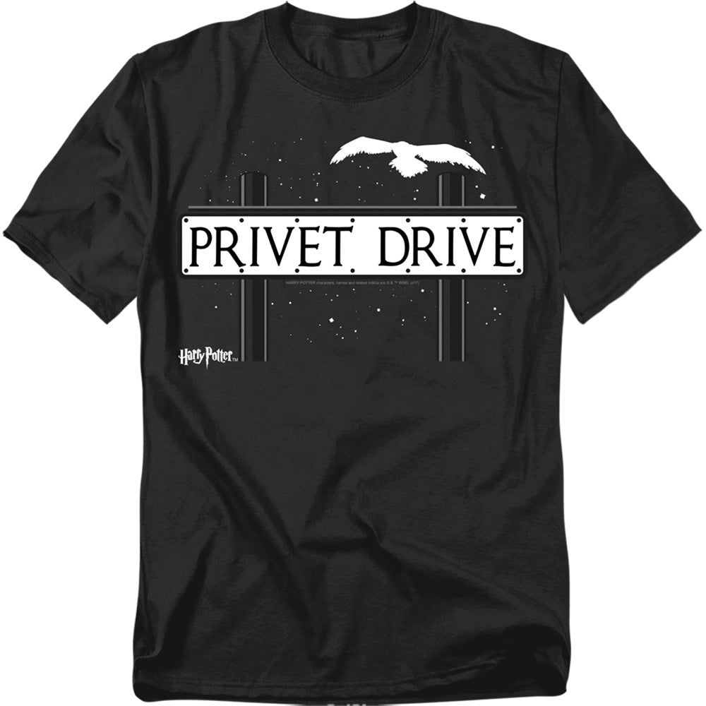 Harry Potter Privet Drive Mens T Shirt Black Officially Licensed