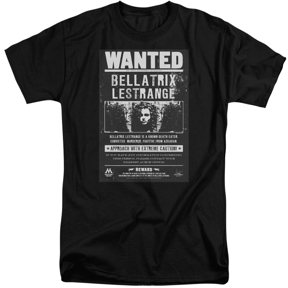 Harry Potter Wanted Bellatrix Mens Tall T Shirt Black Officially Licensed