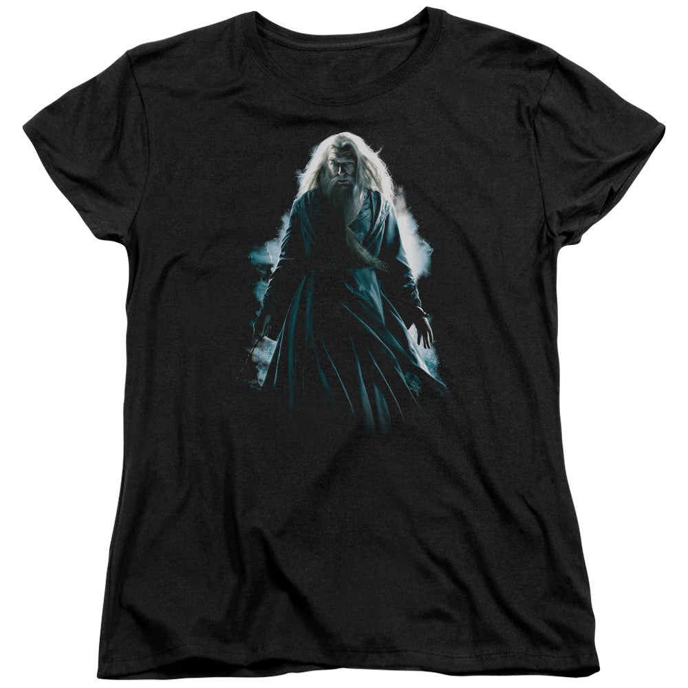 Harry Potter Dumbledore Burst Womens T Shirt Black Officially Licensed