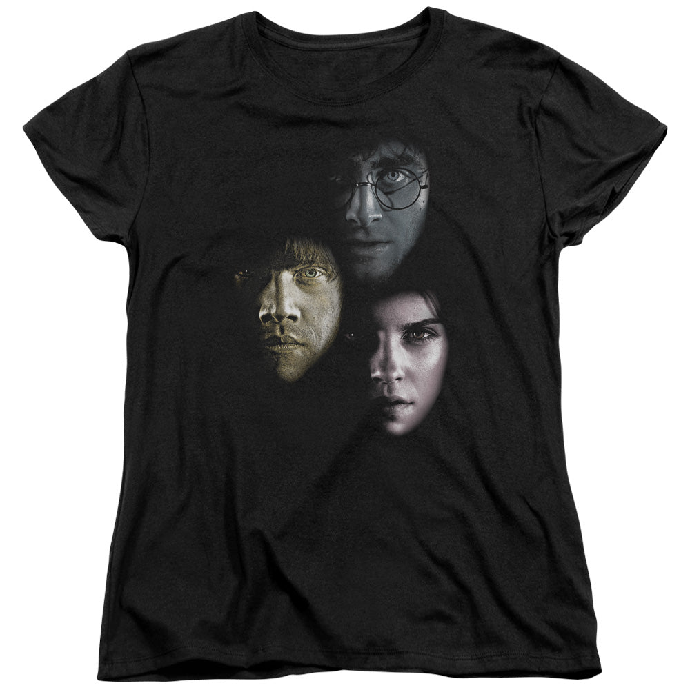 Harry Potter Hero Heads Womens T Shirt Black Officially Licensed