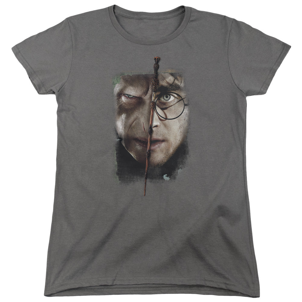 Harry Potter It All Ends Here Womens T Shirt Charcoal Officially Licensed