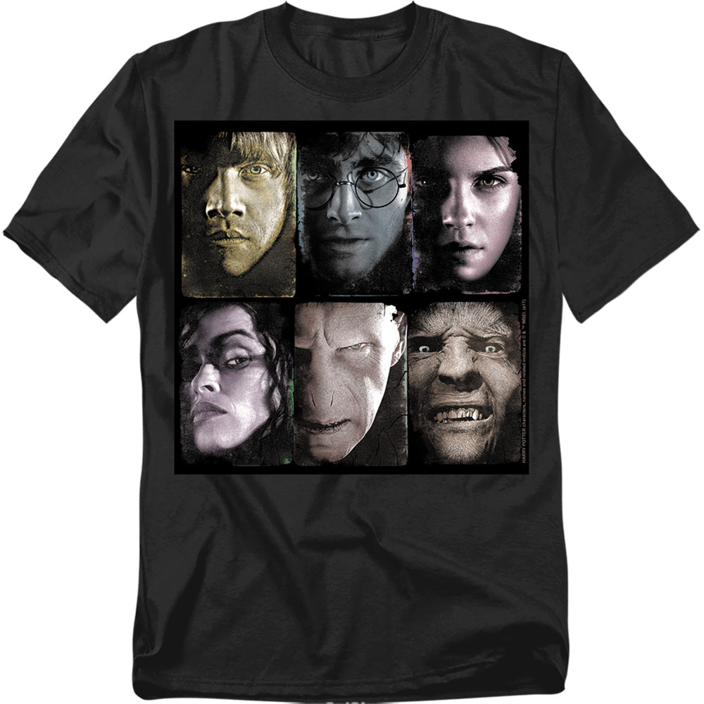 Harry Potter Horizontal Heads Mens T Shirt Black Officially Licensed