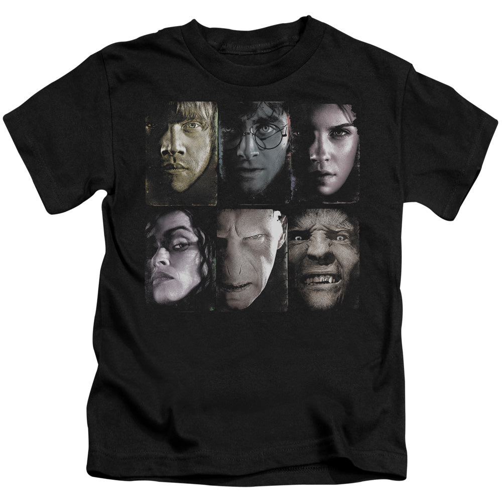 Harry Potter Horizontal Heads Juvenile Kids Youth T Shirt Black Officially Licensed