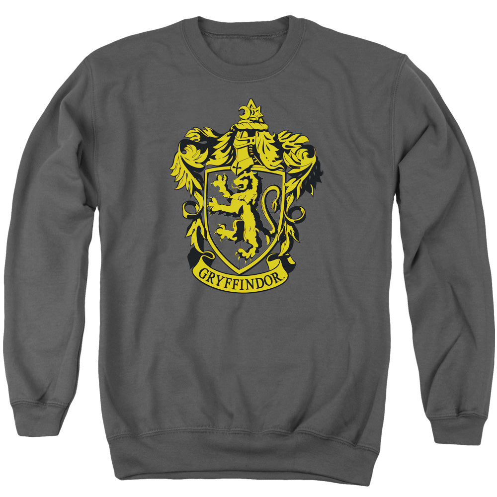 Harry Potter Gryffindor Crest Mens Crewneck Sweatshirt Charcoal Officially Licensed