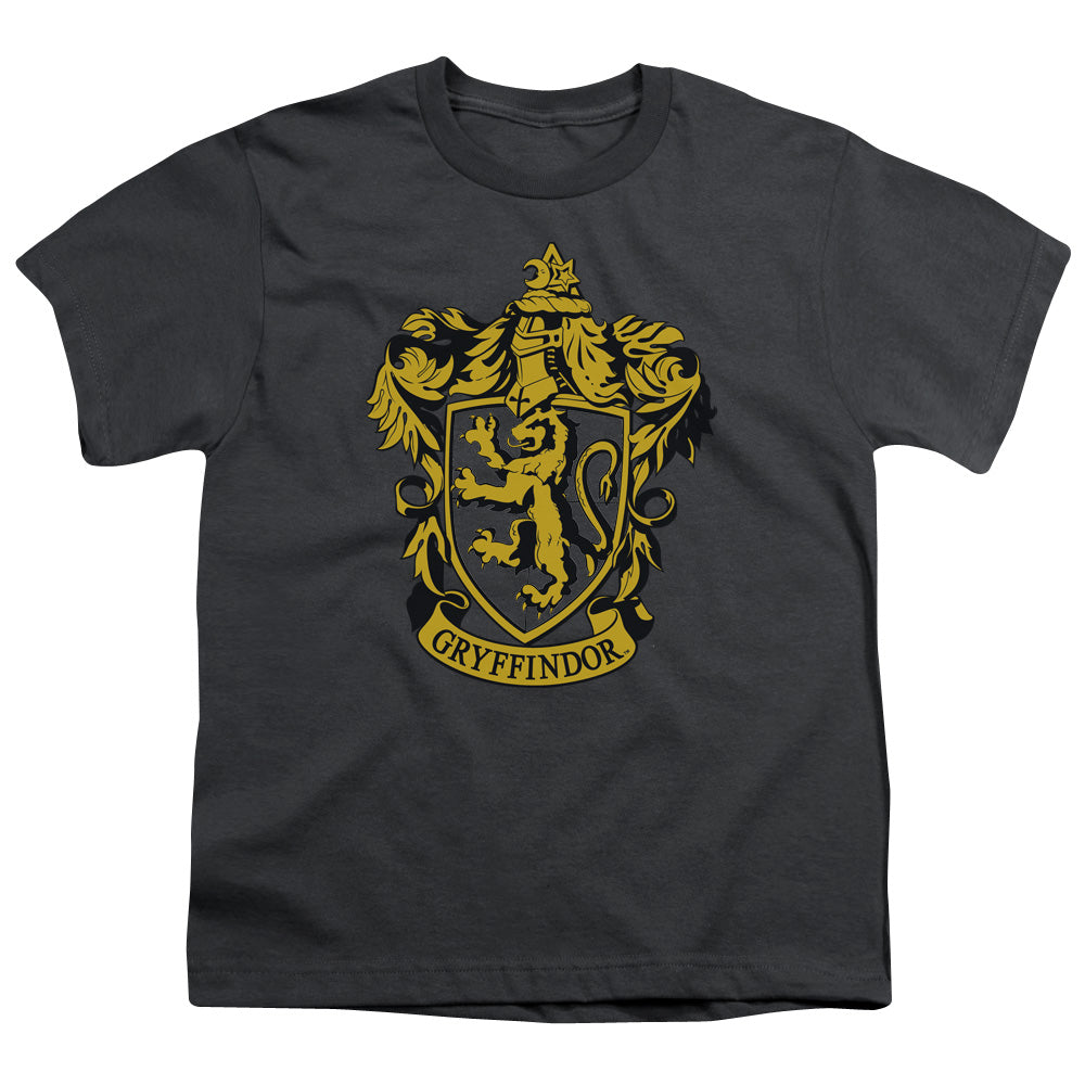 Harry Potter Gryffindor Crest Kids Youth T Shirt Charcoal Officially Licensed