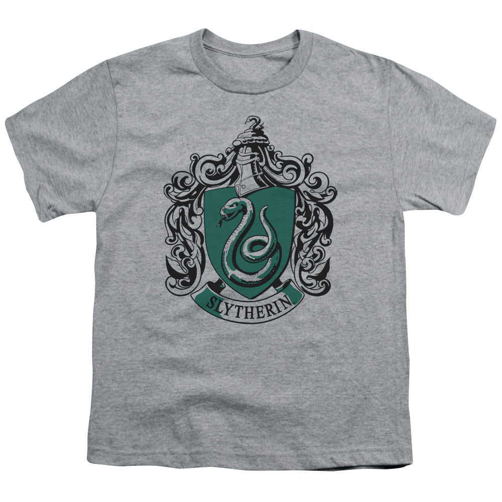 Harry Potter Slytherin Crest Kids Youth T Shirt Athletic Heather Officially Licensed