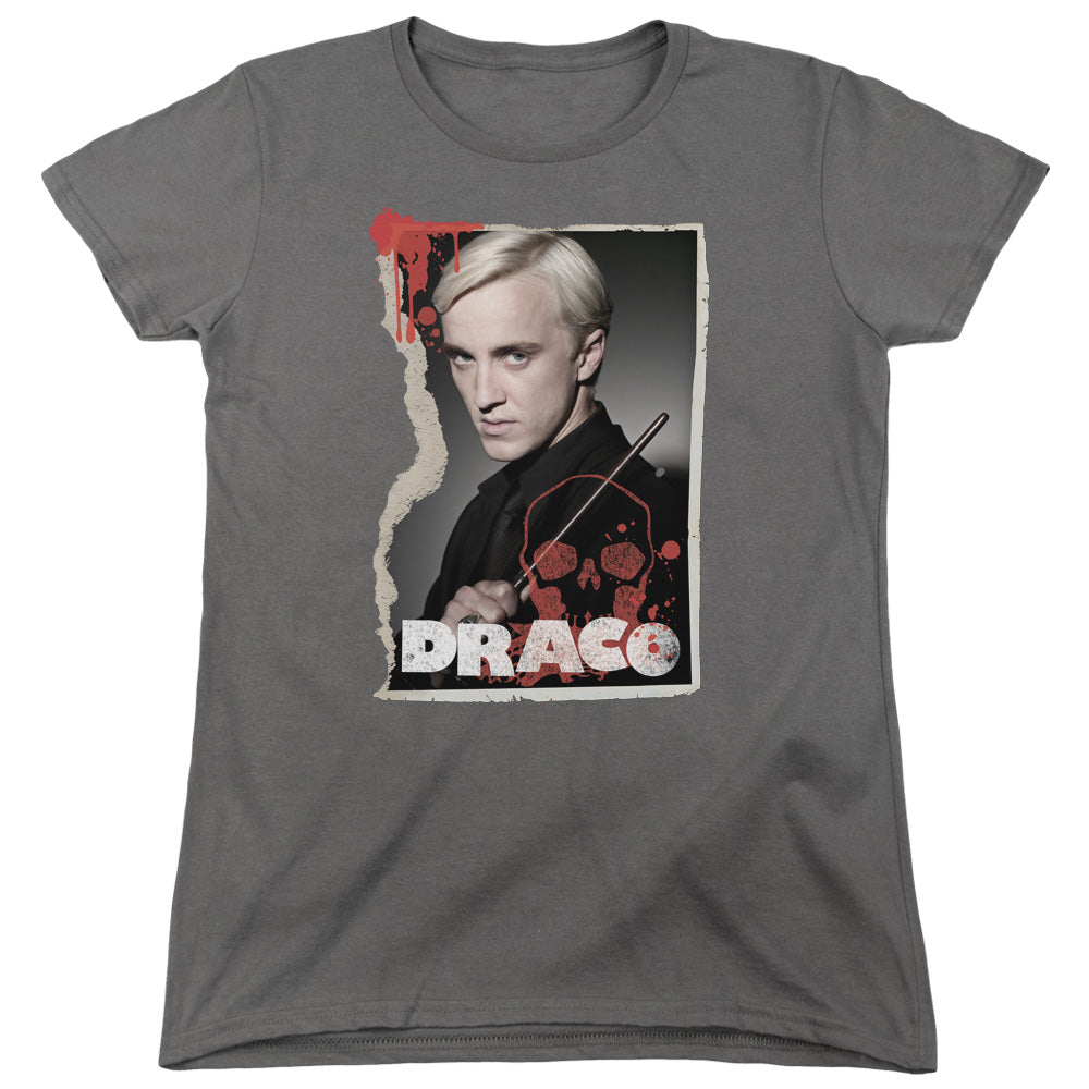 Harry Potter Draco Frame Womens T Shirt Charcoal Officially Licensed