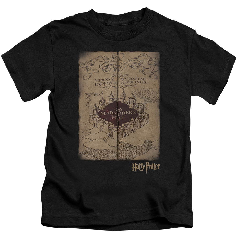 Harry Potter Marauders Map Juvenile Kids Youth T Shirt Black Officially Licensed