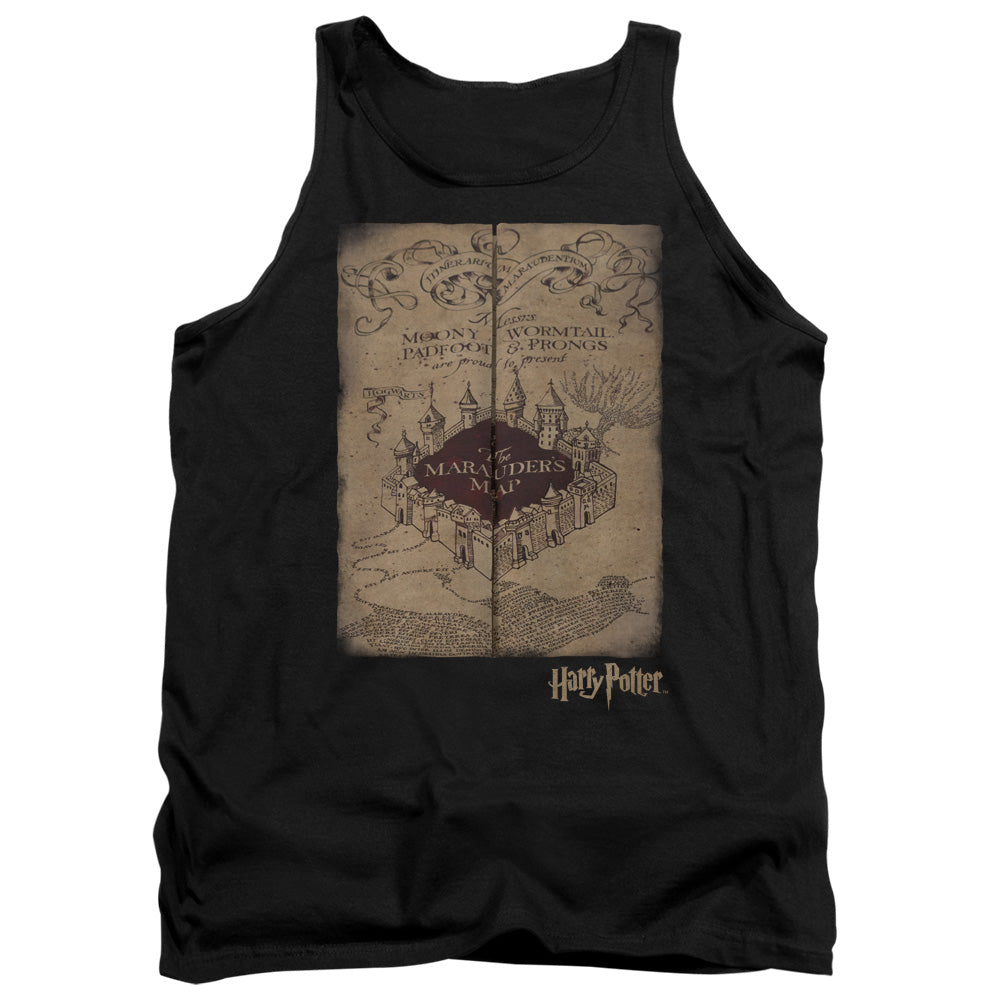 Harry Potter Marauders Map Mens Tank Top Shirt Black Officially Licensed