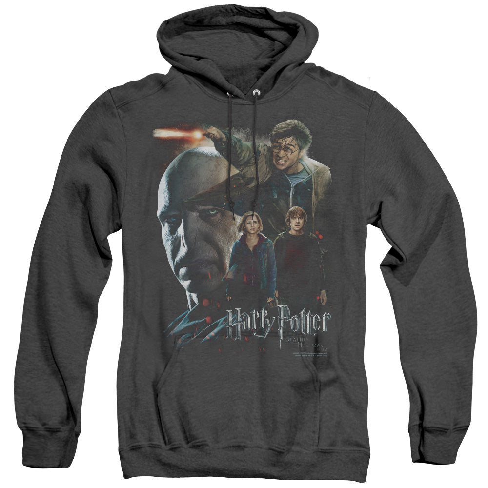 Harry Potter Final Fight Heather Mens Hoodie Black Officially Licensed