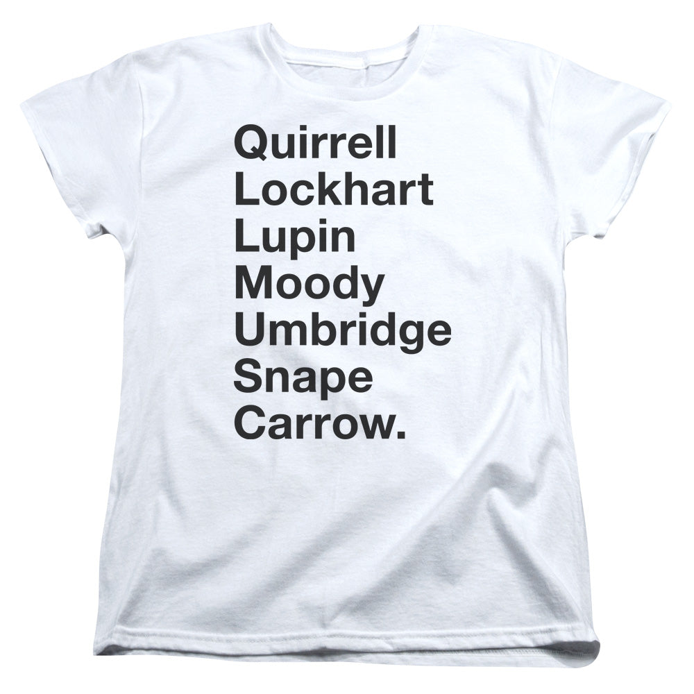 Harry Potter Professors Womens T Shirt White Officially Licensed