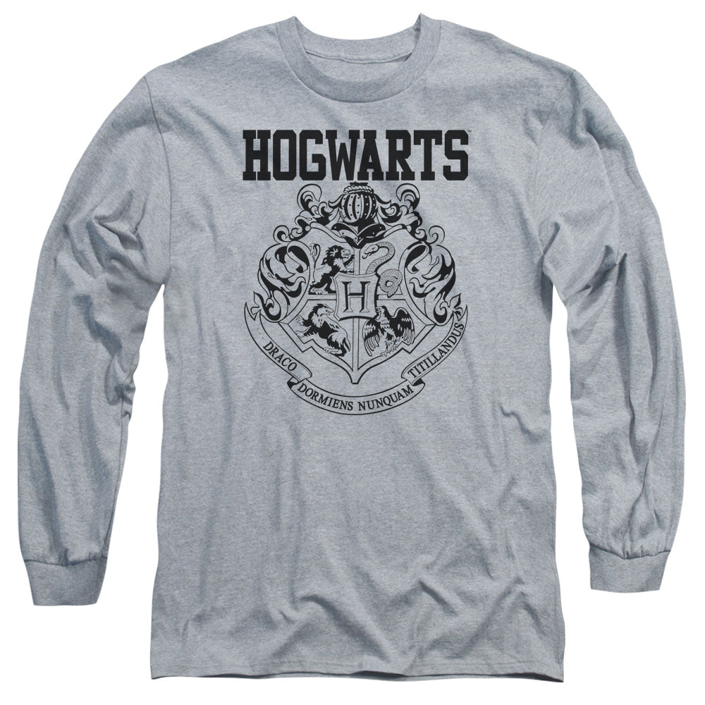 Harry Potter Hogwarts Athletic Mens Long Sleeve Shirt Athletic Heather Officially Licensed Officially Licensed