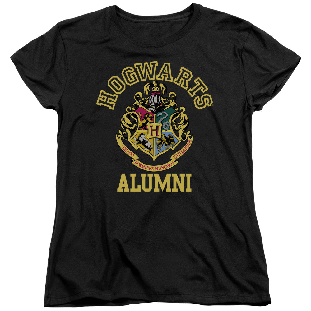 Harry Potter Hogwarts Alumni Womens T Shirt Black Officially Licensed