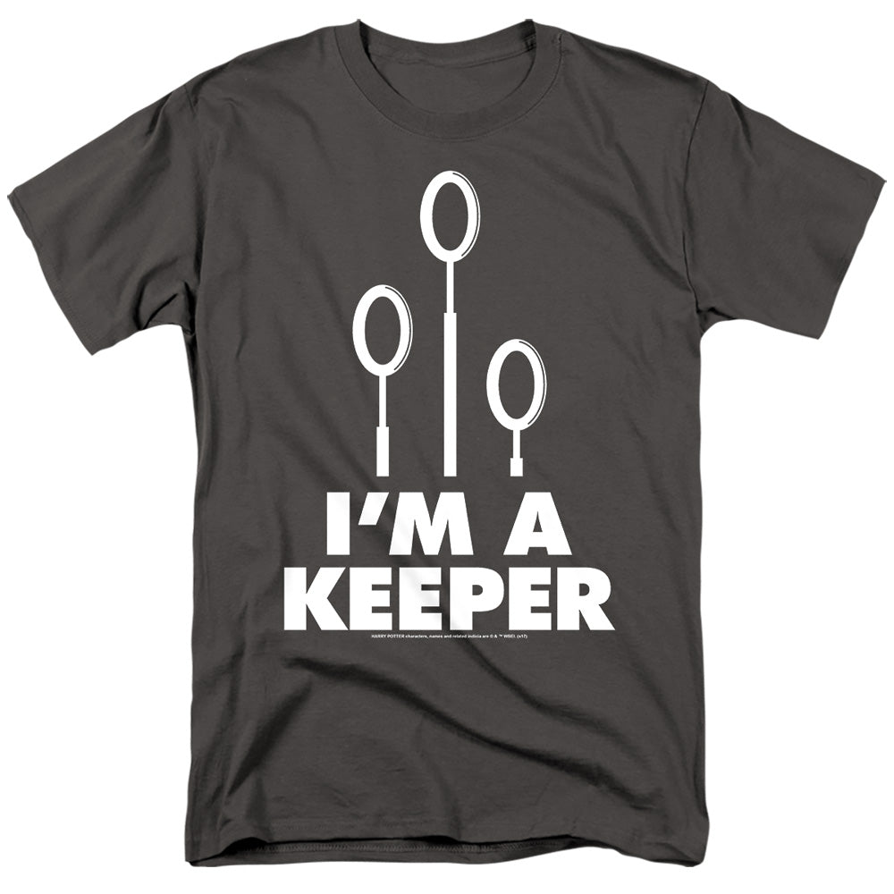 Harry Potter Keeper Mens T Shirt Black Officially Licensed