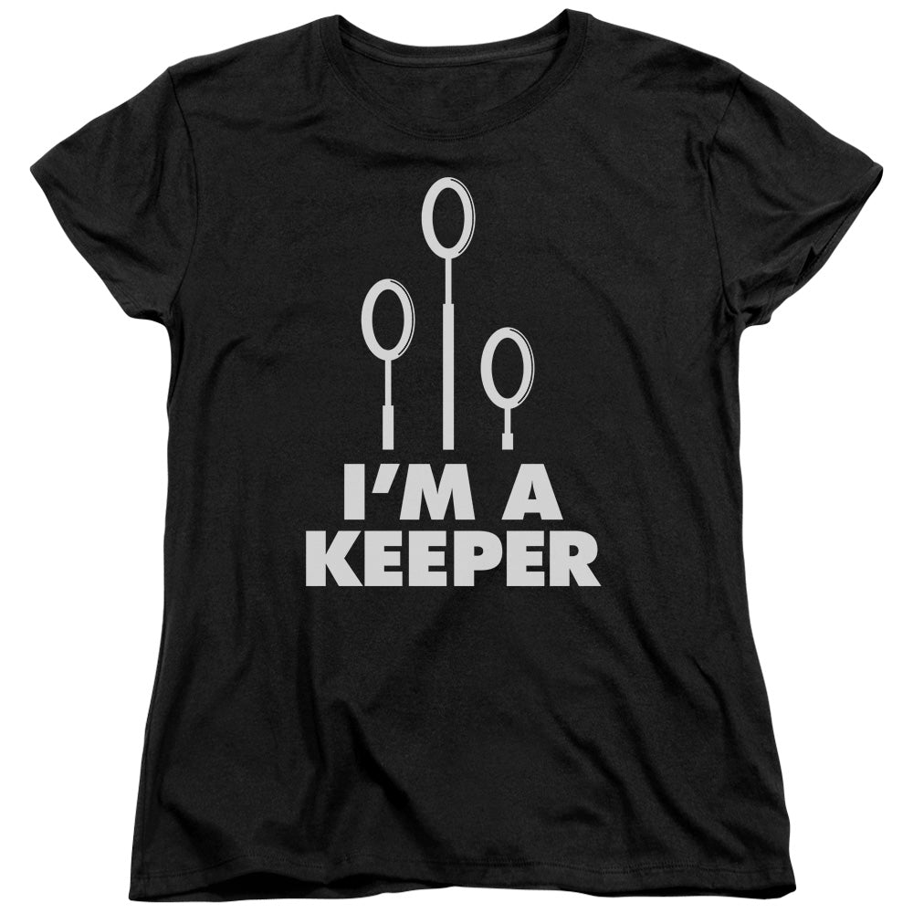 Harry Potter Keeper Womens T Shirt Black Officially Licensed