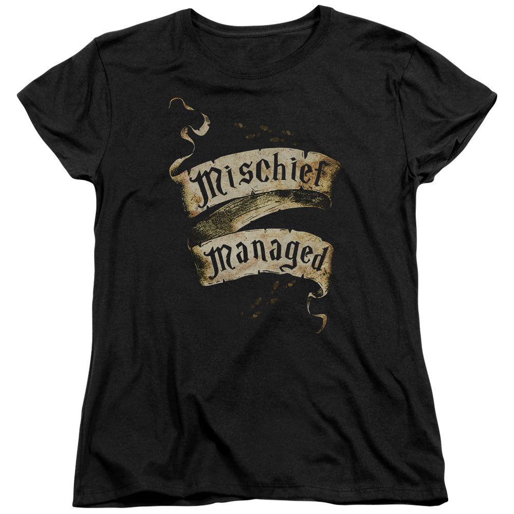 Harry Potter Mischief Managed Womens T Shirt Black Officially Licensed