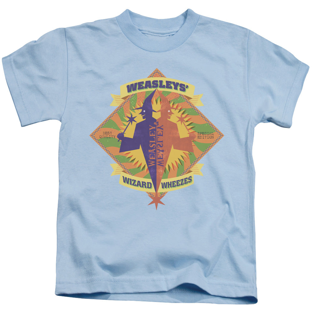 Harry Potter Wizard Wheezes Juvenile Kids Youth T Shirt Light Blue Officially Licensed