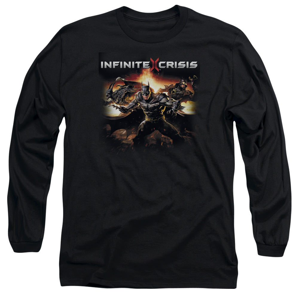 Infinite Crisis Batmen Mens Long Sleeve Shirt Black Officially Licensed