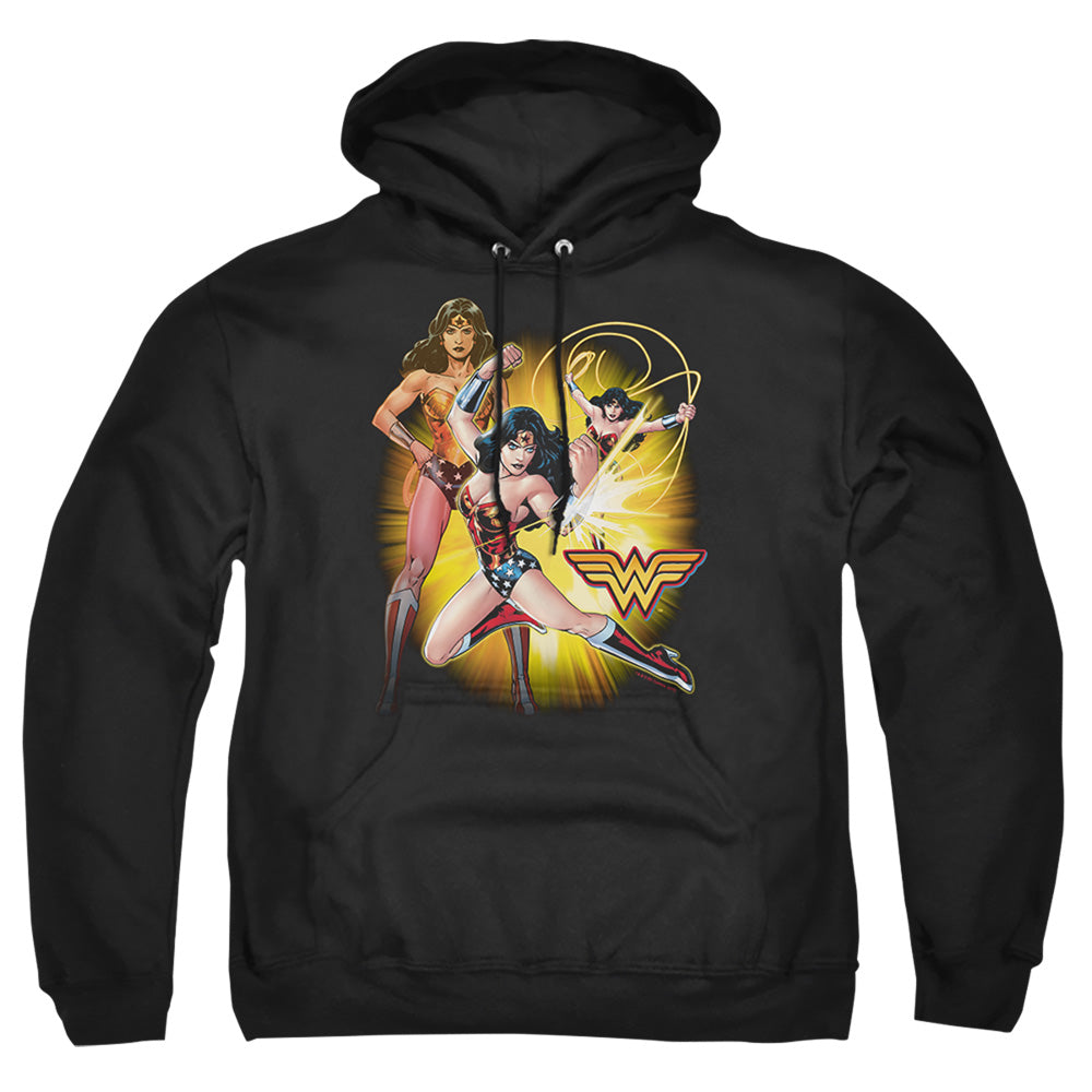 Justice League Of America Wonder Woman Mens Hoodie Black Officially Licensed