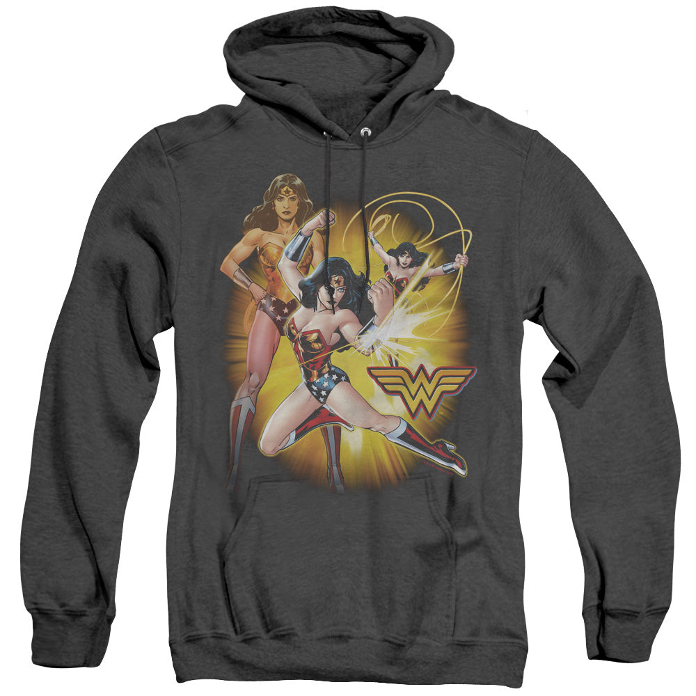 Justice League Of America Wonder Woman Mens Heather Hoodie Black Officially Licensed