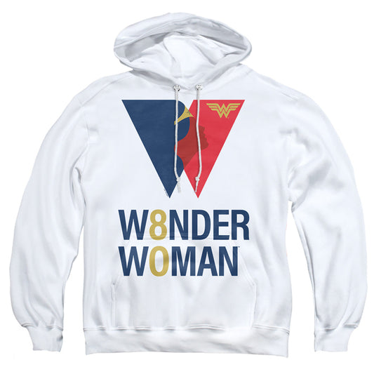Wonder Woman Ww 80Th Logo Mens Hoodie White Officially Licensed