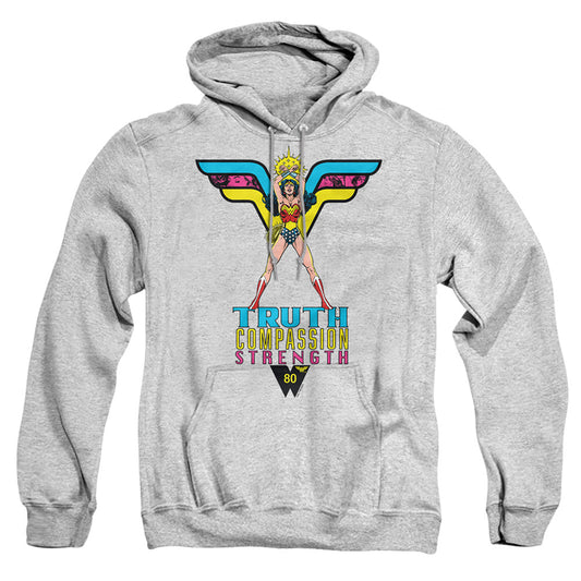 Wonder Woman Truth, Compassion, Strength Mens Hoodie Athletic Heather Officially Licensed