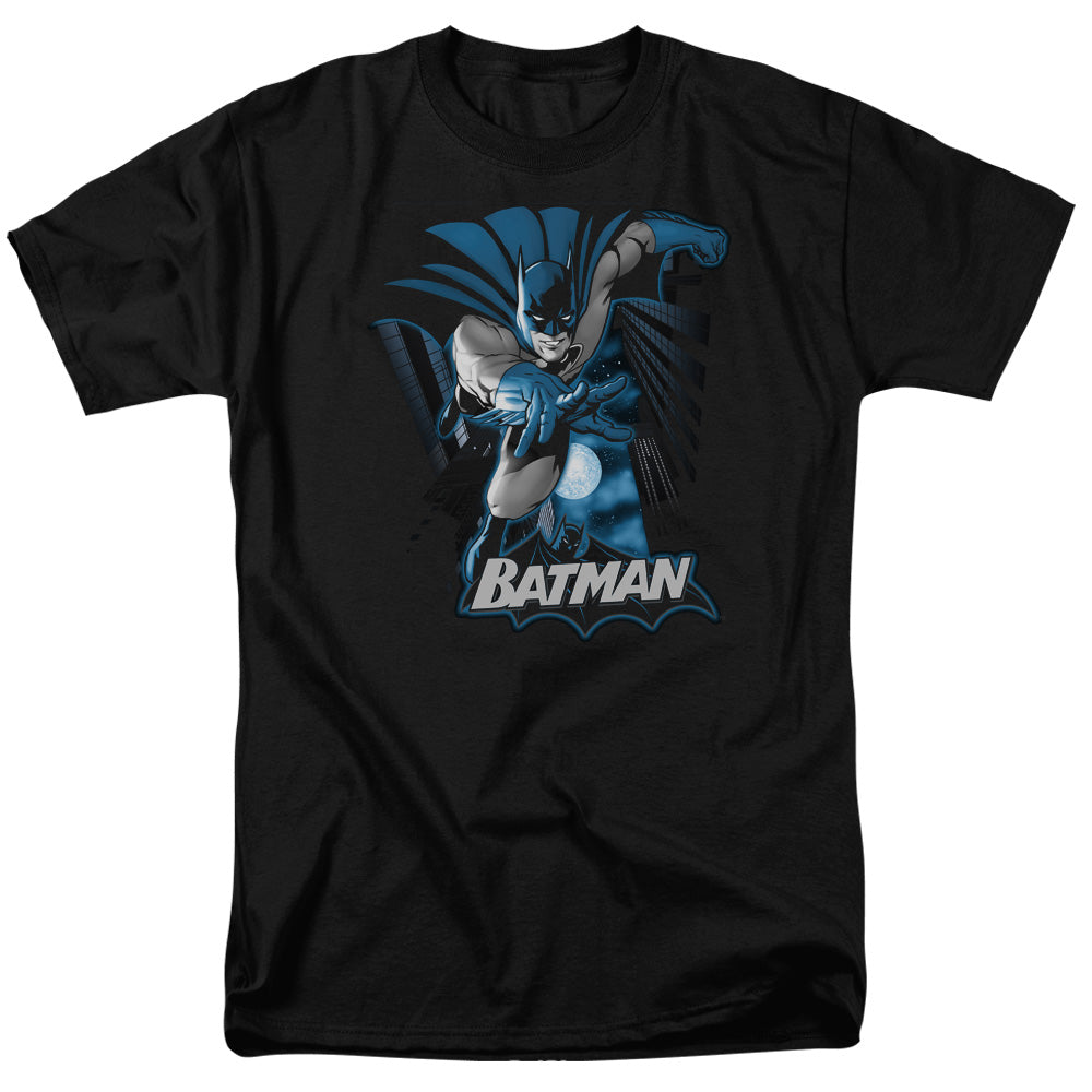 Justice League Of America Batman Blue & Gray Mens T Shirt Black Officially Licensed
