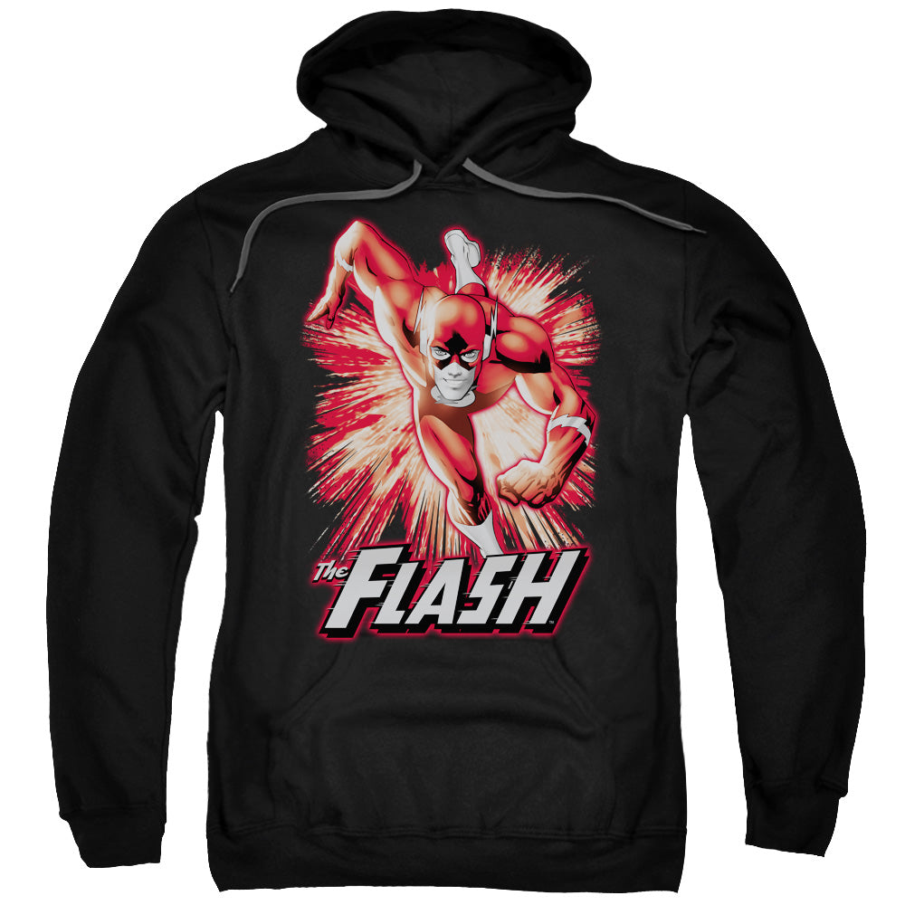 Justice League Flash Red and Gray Mens Hoodie Black Officially Licensed